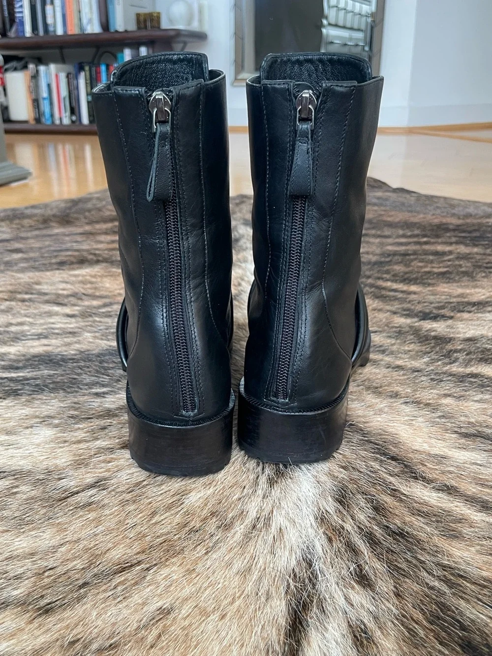 Alexandre Birman Black Signature Knot Combat Boots 39.5 / 8.5